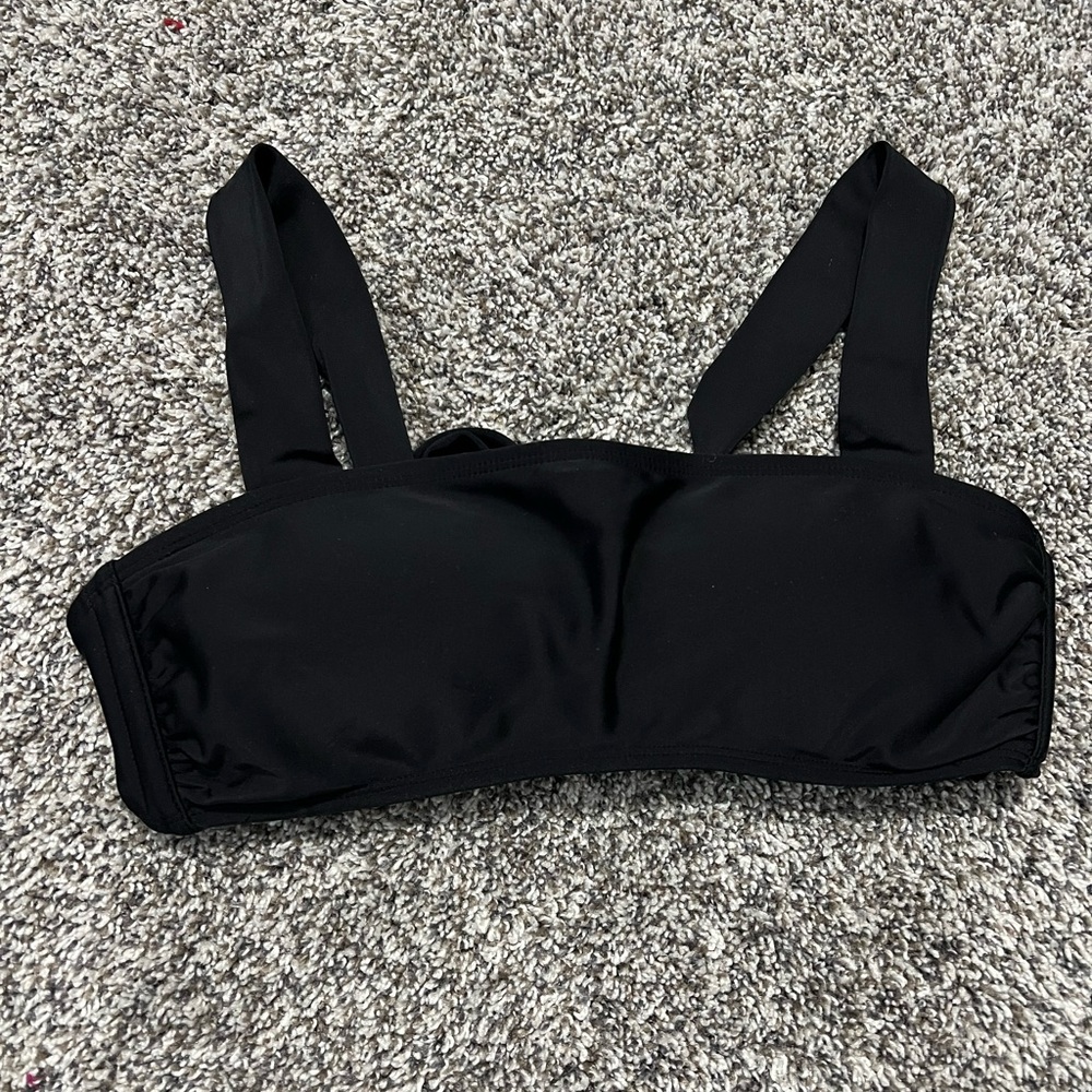 Target Exhilaration Brand Black Swim Square Neck Top